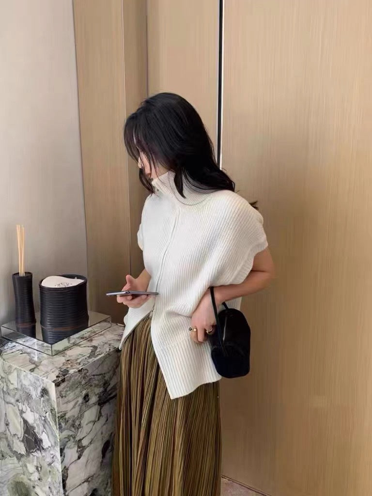 Mini Square Leather Handbag Underarm Bag 90s Style Furry Leather Pen Holder Bag Small Square Fashionable Women&#039;s